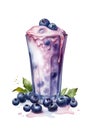 Blueberry milk cocktail.