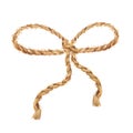 Watercolor illustration. The bow-knot of the linen Royalty Free Stock Photo