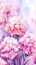 watercolor flower background - carnations