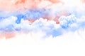 Watercolor illustration of cloud.