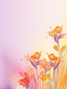 watercolor flower background - freesias