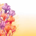 watercolor flower background - freesias