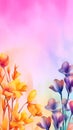 watercolor flower background - freesias