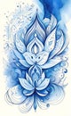 watercolor illustration Diwali theme line art doodle cartoon pattern