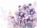 watercolor flower background - purple begonias