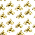 Illustration of gold bullion pattern on white background