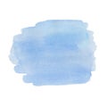Watercolor illustration of hand painted abstract blue brush stain with paint as sky, water, ocean, sea. Simple abstract background Royalty Free Stock Photo