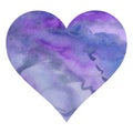 Watercolor illustration. A heart filled watercolor background