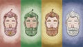 Leaf Bearded Man and the Four Seasons