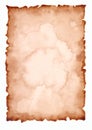 watercolor illustration of old, yellowed stained paper
