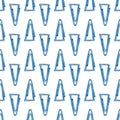 Pattern blue watercolor paper clips Royalty Free Stock Photo