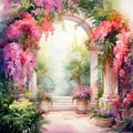 Watercolor illustration showcasing the concept of Natural Opulence Royalty Free Stock Photo