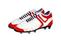 Watercolor illustration of soccer shoes. Special for playing football or rugby Royalty Free Stock Photo