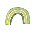 Watercolor illustration St. Patrick`s Day green rainbow