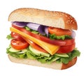 Watercolor illustration vegetable sandwitch, created with generative AI Royalty Free Stock Photo