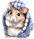 A cute Hamster in the keffiyeh, shemagh or ghutrah. Ai-Generated.