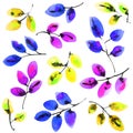 Foliate watercolor pattern