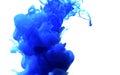 Watercolor ink in water. Blue fantastic abstract background. Cool trending screensaver