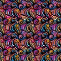 Watercolor inspiration seamless wave pattern