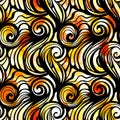 Watercolor inspiration seamless wave pattern