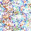 Watercolor irregular confetti dotted background. Hand painted whimsical party carnival seamless pattern. Pretty