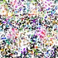 Watercolor irregular confetti dotted background. Hand painted whimsical party carnival seamless pattern. Pretty