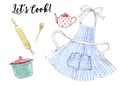 Watercolor isolated cooking clipart