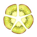 Watercolor kiwi fruit. Juicy pulp and seeds for print design, banner, poster, cover, invitations, greetings, weddings