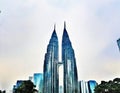 Watercolor of KLCC tower futuristic