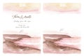 Watercolor landscape: australian sunrise. Hand painted nature view with scene for wedding invitation pre-made card