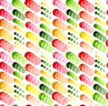 Watercolor Large and Small Colorful Circles Repeat Pattern