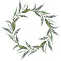 Watercolor laurel wreath