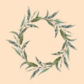 Watercolor laurel wreath