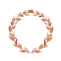 Watercolor laurel wreath 4