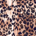 Watercolor leopard jaguar texture pattern Royalty Free Stock Photo