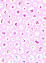 Watercolor leopard print nice pink background