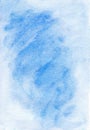 Watercolor light blue background liquid texture. Aquarelle abstract cerulean backdrop. Stains on paper Royalty Free Stock Photo