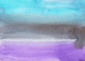 Watercolor light blue, gray, purple ombre background texture. Multicolored soft gradient backdrop Royalty Free Stock Photo