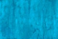 Watercolor light cyan blue background painting. Watercolour deep sky blue stains on paper. Artistic backdrop Royalty Free Stock Photo