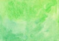 Watercolor light green background texture. Aquarelle kelly green color backdrop. Stains on paper Royalty Free Stock Photo