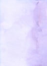 Watercolor light lavender gradient background. Pastel purple and white ombre stains on paper Royalty Free Stock Photo