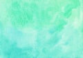 Watercolor light mint green color background texture. Aquarelle turquoise backdrop