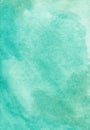 Watercolor light mint green color background texture. Aquarelle turquoise backdrop