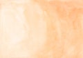 Watercolor Light Orange Gradient Background Texture. Brush Strokes On Paper. Peach Color Backdrop