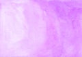 Watercolor light purple-pink ombre background texture. Stains on paper Royalty Free Stock Photo