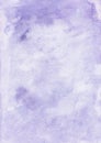 Watercolor light purple and white background texture with space for text. Aquarelle abstract lavender backdrop