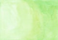 Watercolor light yellow green color background texture. Watercolour lime gradient hand painted. Stains on paper Royalty Free Stock Photo