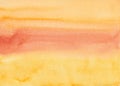 Watercolor light yellow, orange and peach background painting texture. Multicolored watercolour bright soft backdrop, stains on Royalty Free Stock Photo