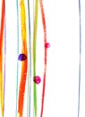 Watercolor of lines and dot Royalty Free Stock Photo