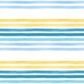 Watercolor lines seamless pattern Sunset and Sea Royalty Free Stock Photo